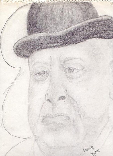 Alfred Hitchoock Charcoal