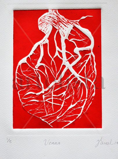 venas Linocut