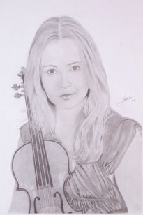 Mujer con violin