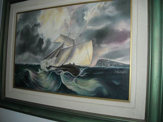 "Tormenta" Oil Canvas Marine Painting