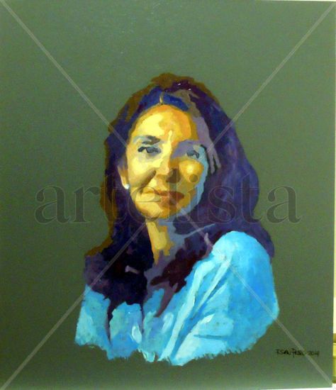 Amparo Oil Panel Portrait