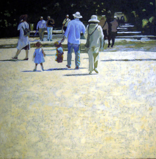 Abuelos en El Retiro Oil Panel Landscaping