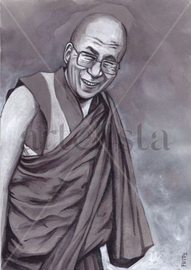 Dalai Lama Mixed Media