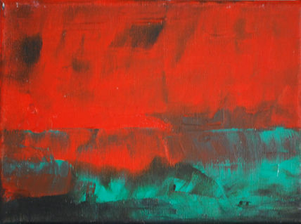 Cascada verde en rojo