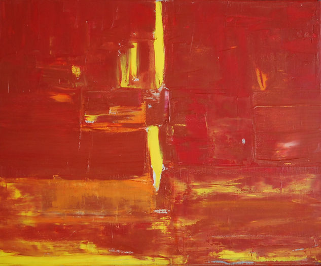 Rojo,marron y amarillo Óleo Lienzo Otros