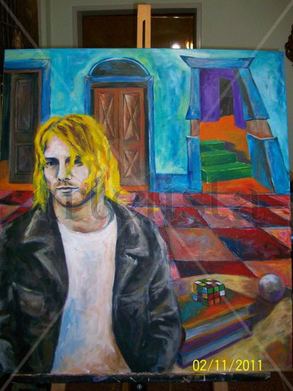 Kurt Cobain Acrylic Canvas Portrait