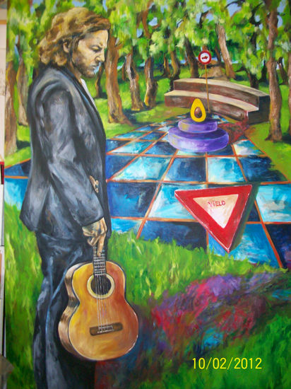 Eddie Vedder Acrylic Canvas Portrait