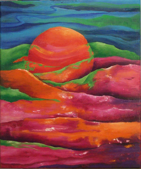 Color de amanecer Acrylic Canvas Landscaping