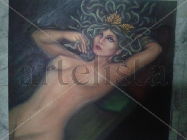 MEDUSA Oil Textile Nude Paintings