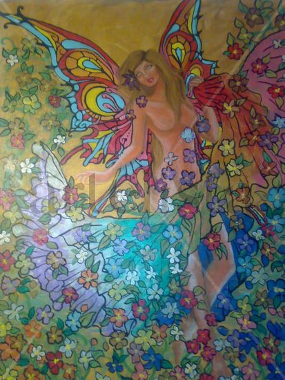 DANZA DE ESPERANZA Acrylic Canvas Floral Painting