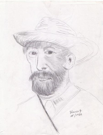 Rostro de Vincent Van Gogh Graphite