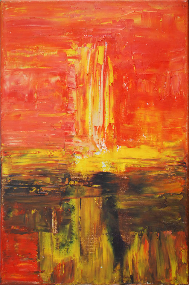 Amarillo, naranja y verde