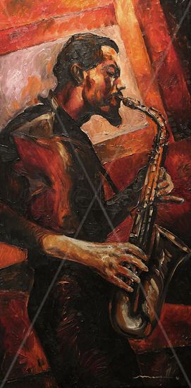 ERIC DOLPHY Óleo Lienzo Retrato