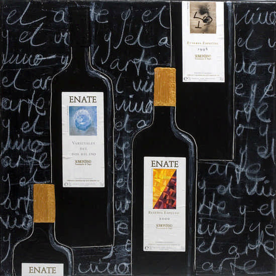 el arte,el vino Mixed media Canvas Still Life Paintings