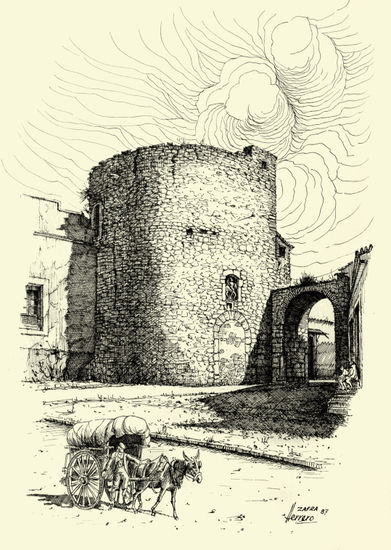 Arco del Cubo. Zafra. Ink