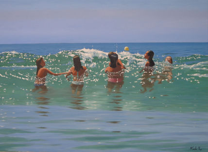 Baño en la playa