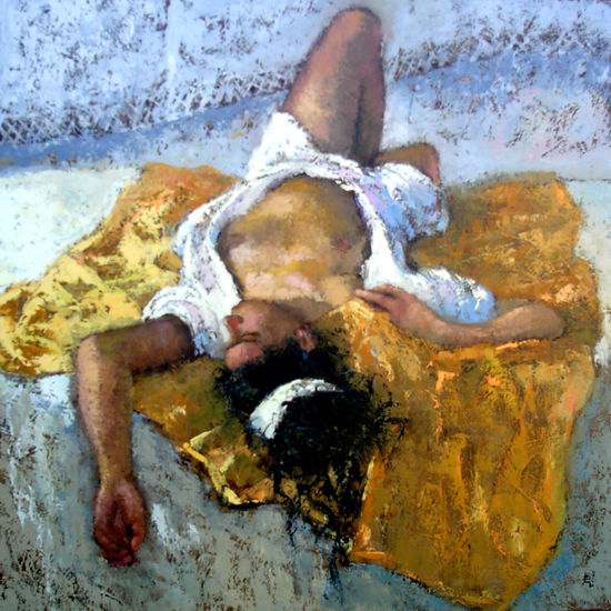 MULATA Oil Canvas Figure Painting