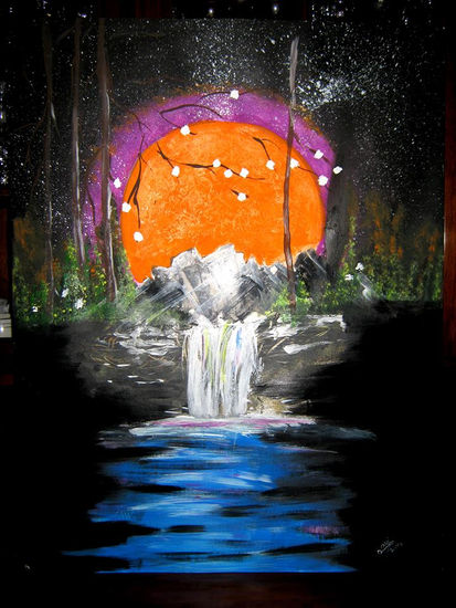 NOCHE DE LUNA 2 Acrylic Card Landscaping