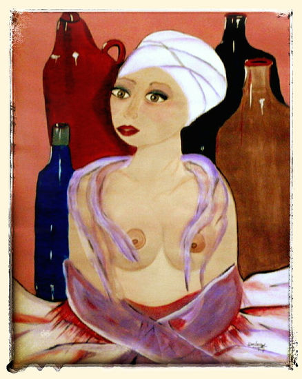 MULATA DEL VINO Acrylic Card Nude Paintings