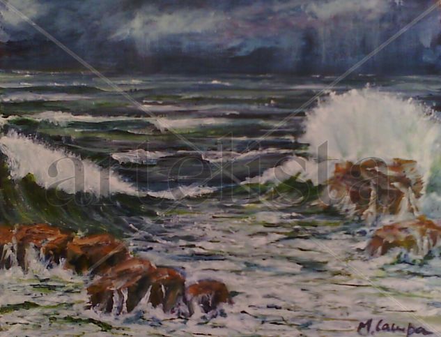 temporal del cantabrico Acrylic Canvas Marine Painting