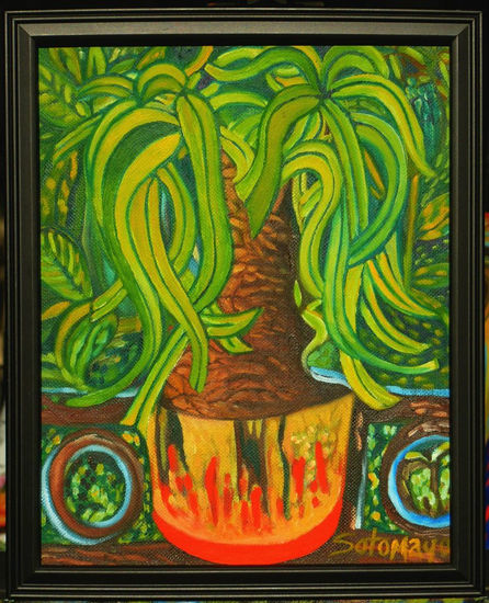 Planta en maceta Oil Canvas Floral Painting