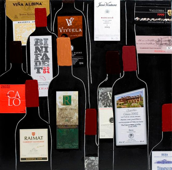 la ciudad de vino1 Media Mixta Lienzo Bodegones