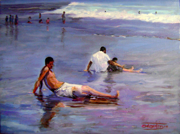 descansando Oil Canvas Marine Painting