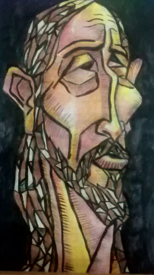 El Mixed media Paper Portrait