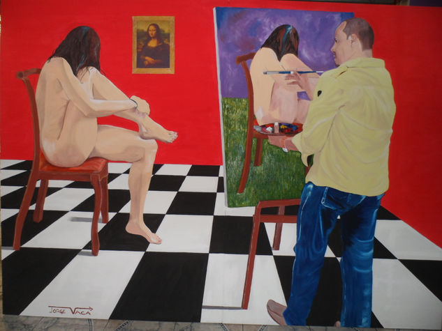 MONA LISA, DESNUDA Y SIN SONRISA Acrylic Others Nude Paintings