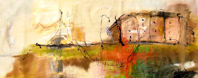 Nostalgia Vendida Media Mixta Tela Paisaje