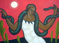 Mujer y serpiente