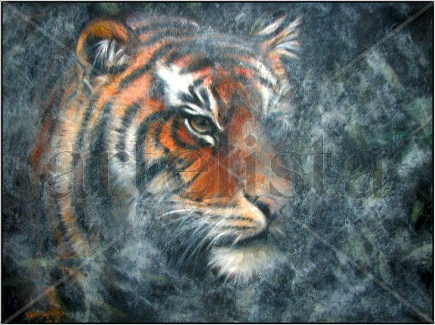 Tigre Salvaje Pastel Cartulina Animales