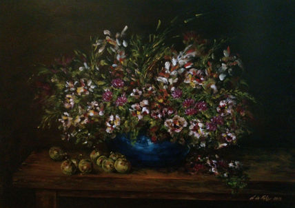 Flores en jarrón...