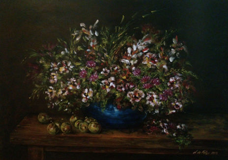 Flores en jarrón...