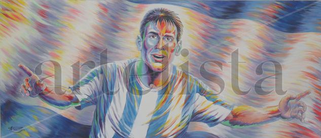 Messi. Acrílico Lienzo Figura