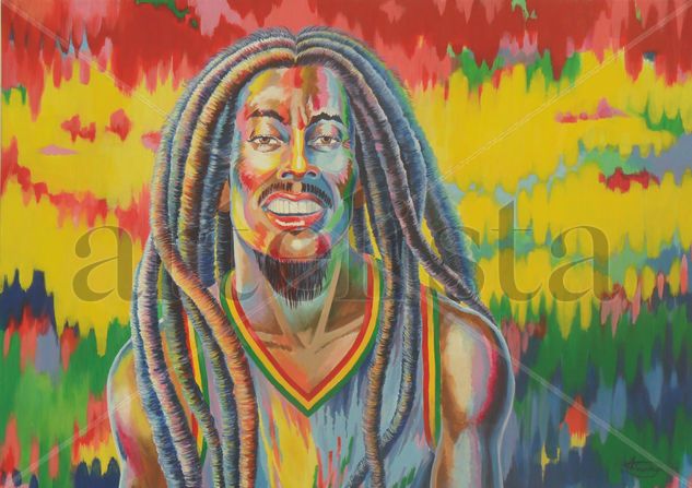 Bob Marley. Acrílico Lienzo Figura