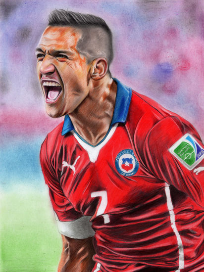 Alexis Sanchez Pencil