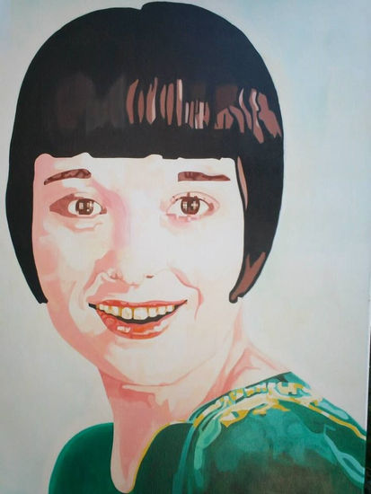 Retrato de Louise Brooks Oil Canvas Portrait