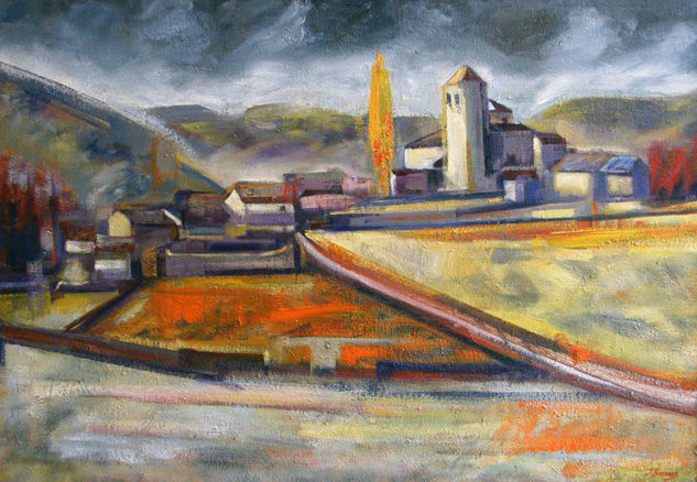 PUEBLO PIRENAICO Oil Canvas Landscaping