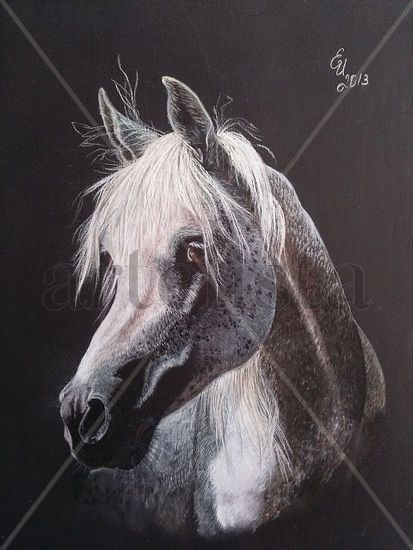 CABALLO ARABE Pastel Papel Animales