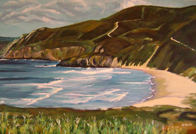 Playa de Ferrolterra. Acrylic Canvas Landscaping