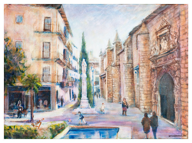 Plaza de San ildefonso Acrylic Canvas Landscaping