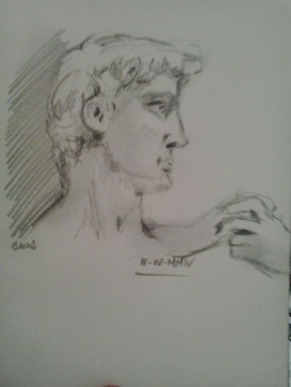 "DAVID: Boceto 1" Grafito