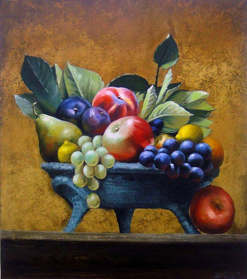 rustic Still life fruits Óleo Tela Bodegones