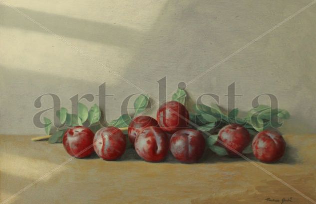 ciruelas Oil Panel Still Life Paintings