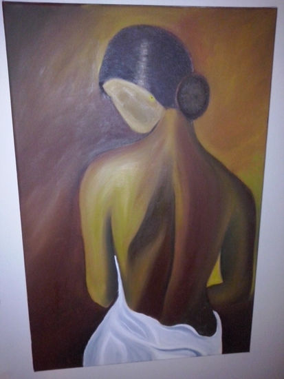 de espaldas Oil Canvas Figure Painting