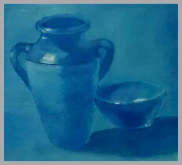 bodegon Azul Oil Others Still Life Paintings