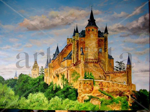 Alcazar- Segovia Oil Canvas Landscaping