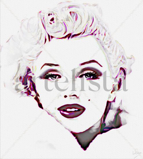 Marilyn Monroe IV Media Mixta Lienzo Retrato