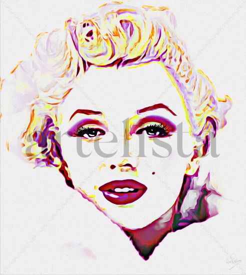 Marilyn Monroe I Media Mixta Lienzo Retrato